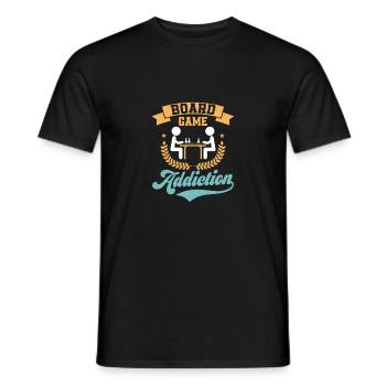 Board Game Addict Nerd Gamer Tabletop Player - Men's T-Shirt - black - Front - AI Model Male 178 light (178cm)