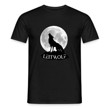 Wolf Vollmond Leitwolf für Ihn Geschenkidee - Männer T-Shirt - Schwarz - Vorne - AI Model Male 178 light (178cm)