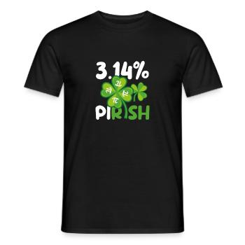 3.14% Pirish Drôle St. Patrick’s Math Geek Pi Day - T-shirt homme - noir - Devant - AI Model Male 178 light (178cm)