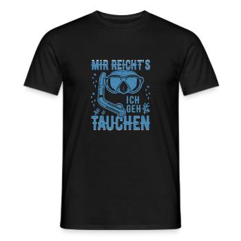 Mir reicht's ich geh tauchen Gerätetauchen Taucher - Männer T-Shirt - Schwarz - Vorne - AI Model Male 178 light (178cm)