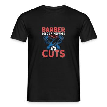 Barber Lord Of The Fades Master of Cuts Haircut Ba - Männer T-Shirt - Schwarz - Vorne - AI Model Male 178 light (178cm)