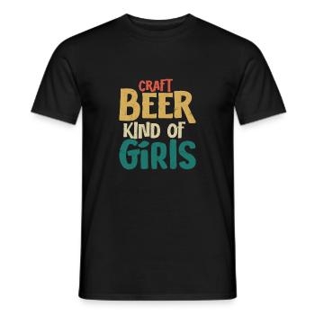 Bière artisanale genre de fille brasser brasseur Homebrew - T-shirt homme - noir - Devant - AI Model Male 178 light (178cm)
