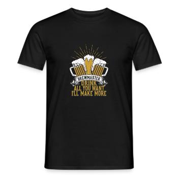 Maître brasseur Buvez tout ce que vous voulez Homebrew Brewer Craf - T-shirt homme - noir - Devant - AI Model Male 178 light (178cm)