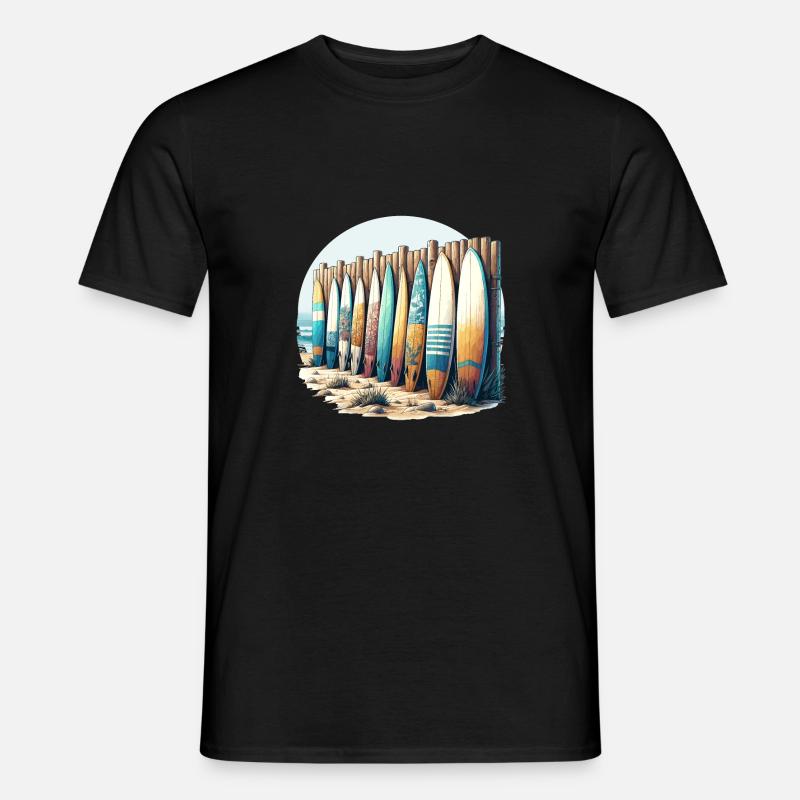 Beachside Surfboard Collection - Men's T-Shirt - black