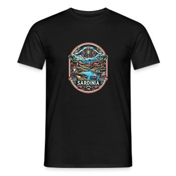 Sardegna Italia Sardinia Island Italy Art - Men's T-Shirt - black - Front - AI Model Male 178 light (178cm)