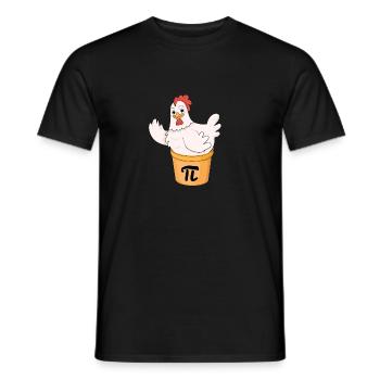 Chicken Pot Pie Funny Math Pi Day Funny Cute - Men's T-Shirt - black - Front - AI Model Male 178 light (178cm)