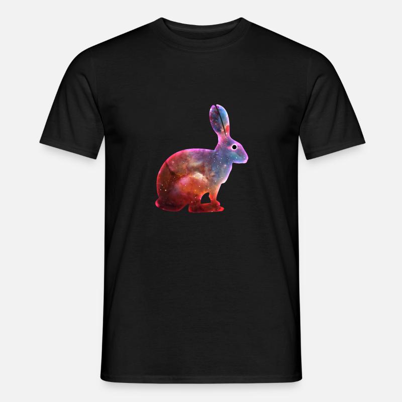 Cosmic Rabbit & Singularity Eye - Men’s T-shirt - black