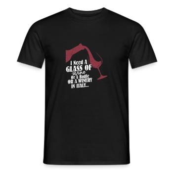 J’ai besoin d’un verre de vin Vignoble Vintner - T-shirt homme - noir - Devant - AI Model Male 178 light (178cm)