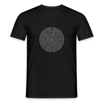 10000 Digits Pi Day Sign Math Lover Math - Men's T-Shirt - black - Front - AI Model Male 178 light (178cm)