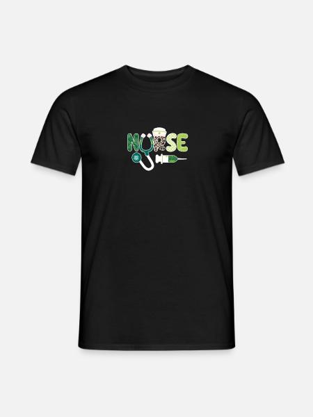 Krankenschwester Stethoskop Medizin Irish - Männer T-Shirt - Schwarz