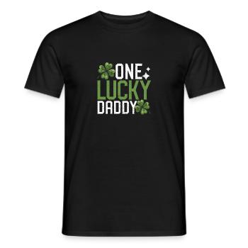 Un papa chanceux correspondant à la Saint-Patrick de la famille - T-shirt homme - noir - Devant - AI Model Male 178 light (178cm)