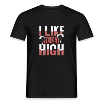 I Like To Get High Skydiver Parachute - Männer T-Shirt - Schwarz - Vorne - AI Model Male 178 light (178cm)