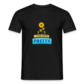 Cause You´re Pretty | Self Love Design - Men's T-Shirt - black - Front - AI Model Male 178 light (178cm)