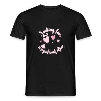 Auf der Suche nach einem Lebensgefährten - Männer T-Shirt - Schwarz - Vorne - AI Model Male 178 light (178cm)