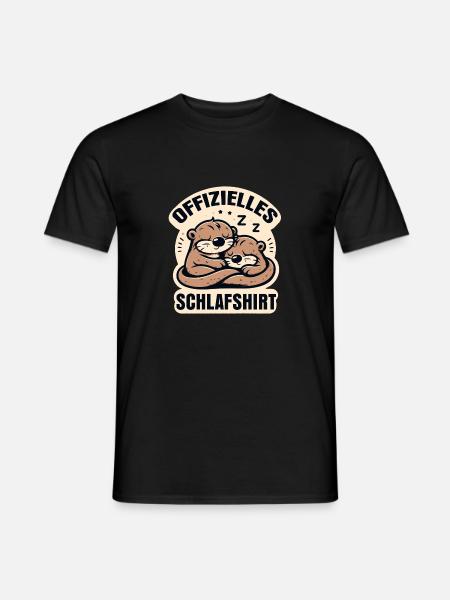 Offizielles Schlafshirt für die Nächt. Schlafshirt - Männer T-Shirt - Schwarz