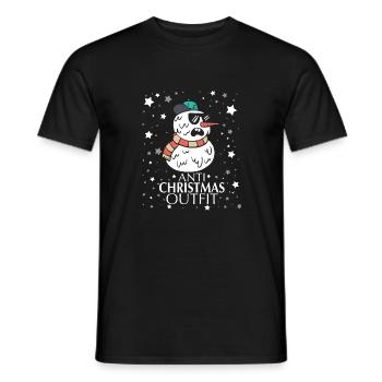 Anti Noël - T-shirt homme - noir - Devant - AI Model Male 178 light (178cm)
