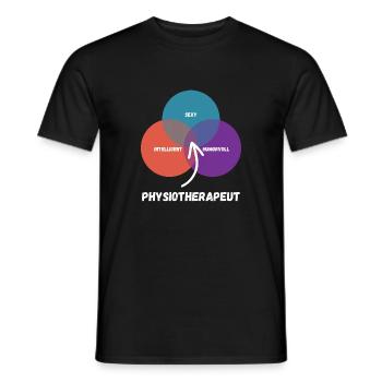 Physiotherapeut - Männer T-Shirt - Schwarz - Vorne - AI Model Male 178 light (178cm)