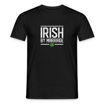 Irlandais par mariage St. Patrick’s Day Shamrock Green - T-shirt homme - noir - Devant - AI Model Male 178 light (178cm)