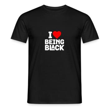 J’aime être noire - African Heroes Women’s Rights - T-shirt homme - noir - Devant - AI Model Male 178 light (178cm)