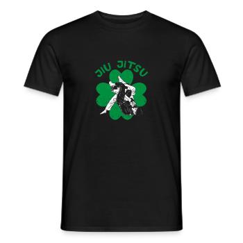 Jiu Jitsu Shamrock Irische Kampfkunst St Patricks - Männer T-Shirt - Schwarz - Vorne - AI Model Male 178 light (178cm)