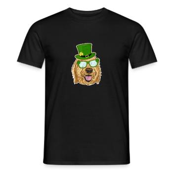 Irish Goldendoodle Doodle Hund lustig St Patricks - Männer T-Shirt - Schwarz - Vorne - AI Model Male 178 light (178cm)