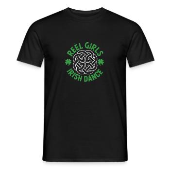 Reel Girls Irish Dance Funny St Patrick's Day - Men's T-Shirt - black - Front - AI Model Male 178 light (178cm)