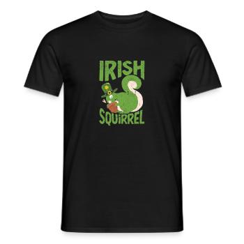 Irisches Eichhörnchen Grün Niedlich St Patricks - Männer T-Shirt - Schwarz - Vorne - AI Model Male 178 light (178cm)