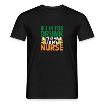Si je suis trop saoul, emmenez-moi chez moi - T-shirt homme - noir - Devant - AI Model Male 178 light (178cm)