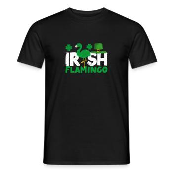 Irish Flamingo Green Bird St Patrick's Day - Men's T-Shirt - black - Front - AI Model Male 178 light (178cm)