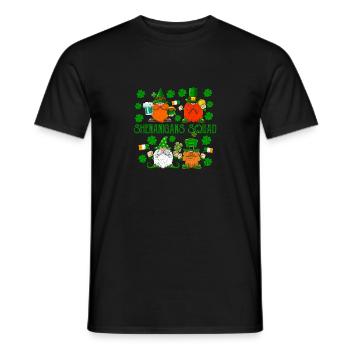 Escouade de manigances Feuille de trèfle porte-bonheur - T-shirt homme - noir - Devant - AI Model Male 178 light (178cm)