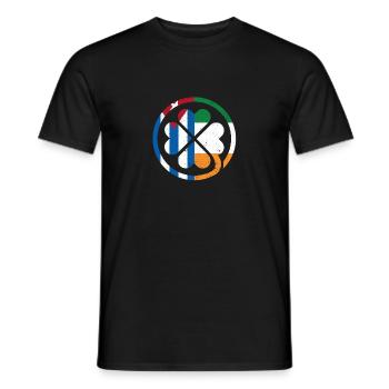 Drapeau cubain irlandais Irlande Cuba trèfle - T-shirt homme - noir - Devant - AI Model Male 178 light (178cm)