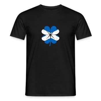 Schottische Flagge Irisches Kleeblatt Blatt - Männer T-Shirt - Schwarz - Vorne - AI Model Male 178 light (178cm)