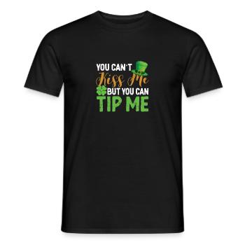 Du kannst mich nicht küssen, aber du kannst - Männer T-Shirt - Schwarz - Vorne - AI Model Male 178 light (178cm)