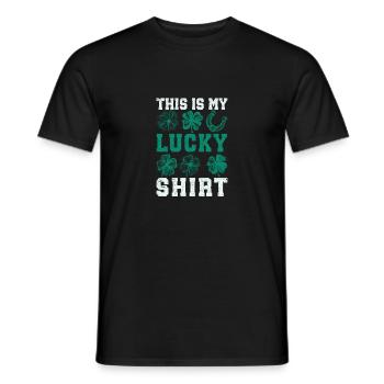 This Is My Lucky Shirt St. Patrick's Day Irish - Men's T-Shirt - black - Front - AI Model Male 178 light (178cm)
