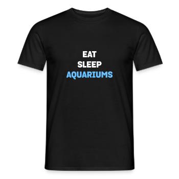 Eat Sleep Aquariums Drôle Aquarium Fans D’amoureux Des Poissons - T-shirt homme - noir - Devant - AI Model Male 178 light (178cm)