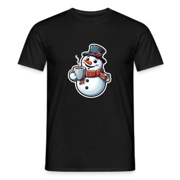 Schneemann - Männer T-Shirt - Schwarz - Vorne - AI Model Male 178 light (178cm)
