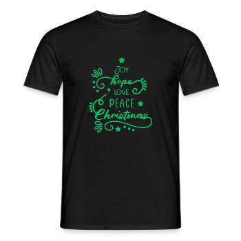 Sapin de Noël vert - T-shirt homme - noir - Devant - AI Model Male 178 light (178cm)