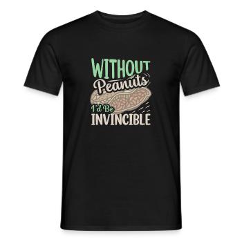 Sans les cacahuètes, je serais invincible allergique aux noix - T-shirt homme - noir - Devant - AI Model Male 178 light (178cm)