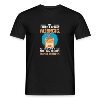 Yes I Have A Peanut Allergic. Nut Allergic Awarene - Männer T-Shirt - Schwarz - Vorne - AI Model Male 178 light (178cm)