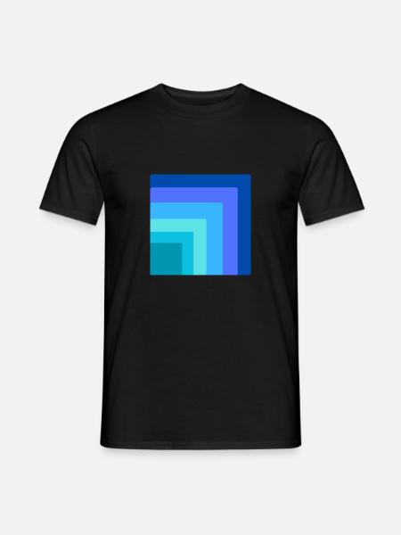 squares within a square - Men's T-Shirt - black