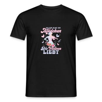 Ich Bin Bloß Ein Mädchen Die Violinen Liebt Klass - Männer T-Shirt - Schwarz - Vorne - AI Model Male 178 light (178cm)