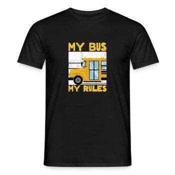 My Bus My Rules - Lustiges Geschenk für Busfahrer - Männer T-Shirt - Schwarz - Vorne - AI Model Male 178 light (178cm)