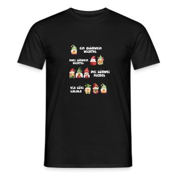 ein Glühwein Wichtel vier Lüli Michel - Männer T-Shirt - Schwarz - Vorne - AI Model Male 178 light (178cm)