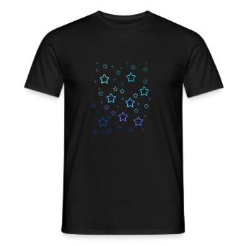 Étoiles arc-en-ciel - T-shirt homme - noir - Devant - AI Model Male 178 light (178cm)