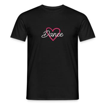 Cool Dance Heart Ballroom Funny Dancer Hip Hop - Männer T-Shirt - Schwarz - Vorne - AI Model Male 178 light (178cm)