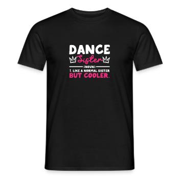 dancing sister noun funny dancing - Men's T-Shirt - black - Front - AI Model Male 178 light (178cm)