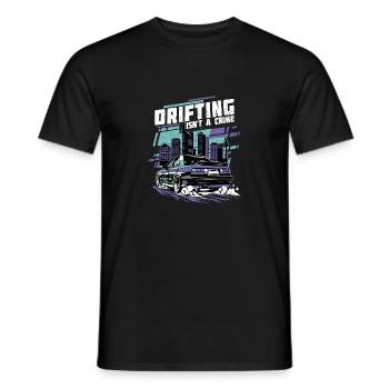 Drifting Is Not A Crime - Car Lover Gift - Men's T-Shirt - black - Front - AI Model Male 178 light (178cm)