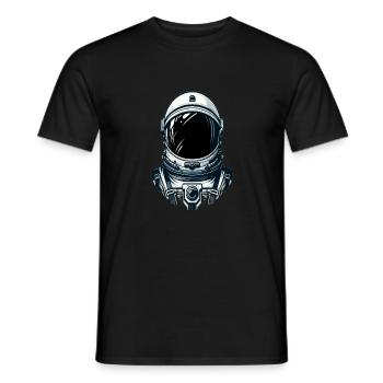 Astronaut portrait in space - Men's T-Shirt - black - Front - AI Model Male 178 light (178cm)
