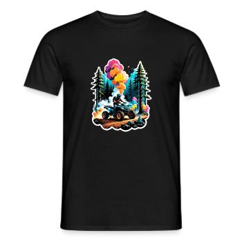 quad et tout terrain - T-shirt homme - noir - Devant - AI Model Male 178 light (178cm)