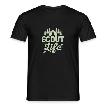 Scout Life Adventure: Exploring Boundaries Tee - Men's T-Shirt - black - Front - AI Model Male 178 light (178cm)